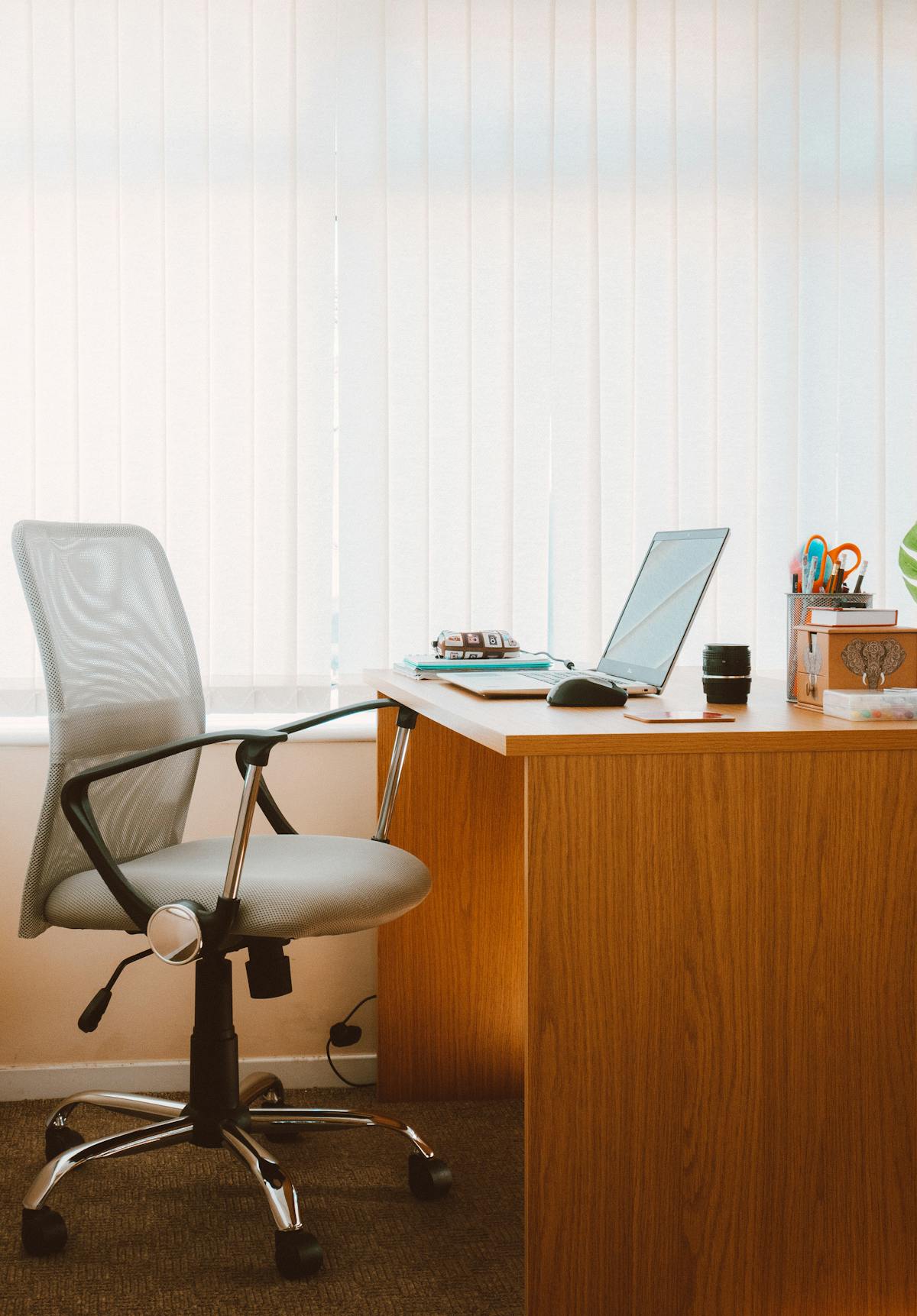 Wood and interior furnishings in a professional setting